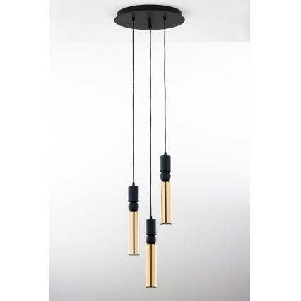 Jupiter 2016 - Chandelier on a string ALAS 3xGU10/10W/230V gold/black