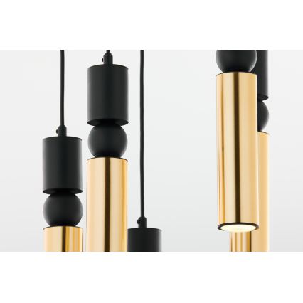 Jupiter 2017 - Chandelier on a string ALAS 5xGU10/10W/230V gold/black