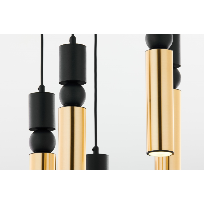 Jupiter 2017 - Chandelier on a string ALAS 5xGU10/10W/230V gold/black
