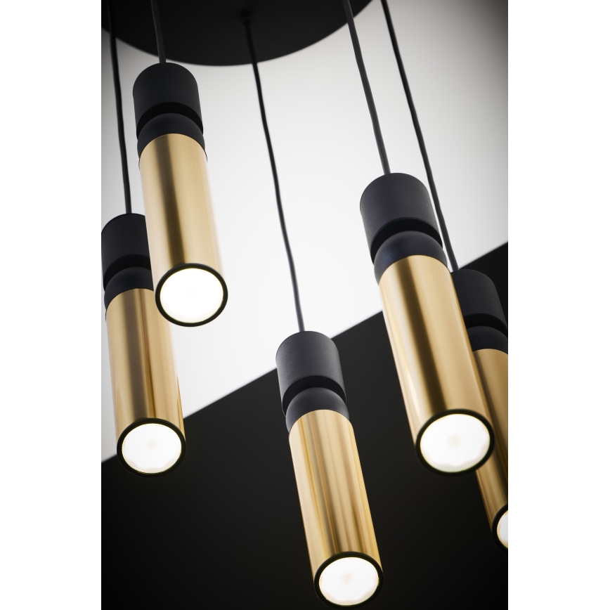 Jupiter 2017 - Chandelier on a string ALAS 5xGU10/10W/230V gold/black