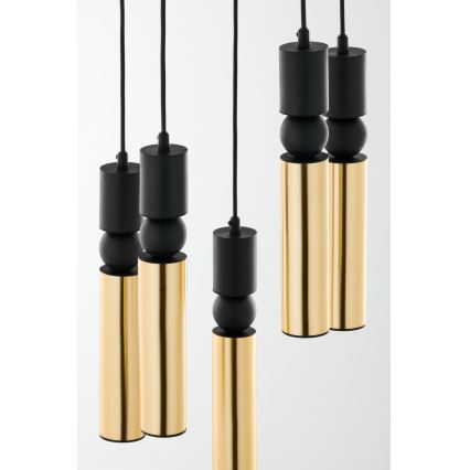 Jupiter 2017 - Chandelier on a string ALAS 5xGU10/10W/230V gold/black