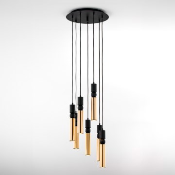 Jupiter 2018 - Chandelier on a string ALAS 7xGU10/10W/230V gold/black