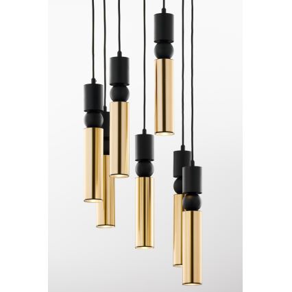Jupiter 2018 - Chandelier on a string ALAS 7xGU10/10W/230V gold/black