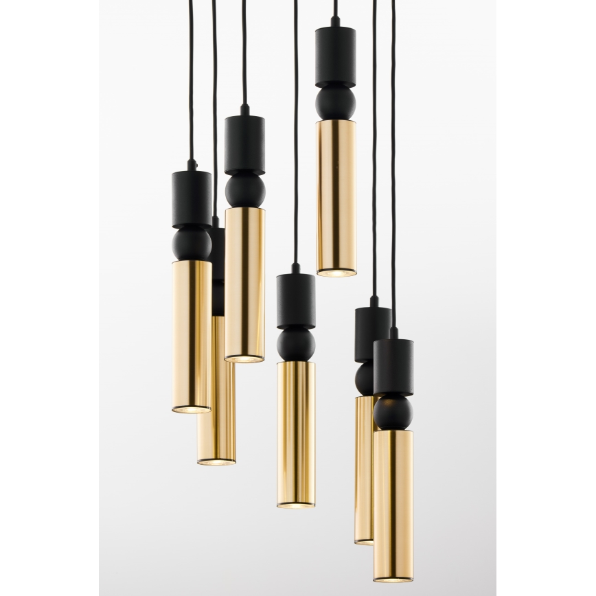 Jupiter 2018 - Chandelier on a string ALAS 7xGU10/10W/230V gold/black