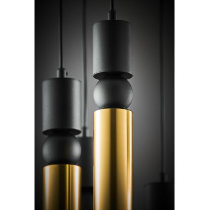 Jupiter 2018 - Chandelier on a string ALAS 7xGU10/10W/230V gold/black
