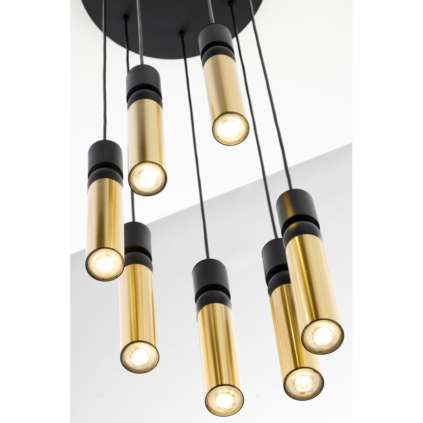 Jupiter 2018 - Chandelier on a string ALAS 7xGU10/10W/230V gold/black