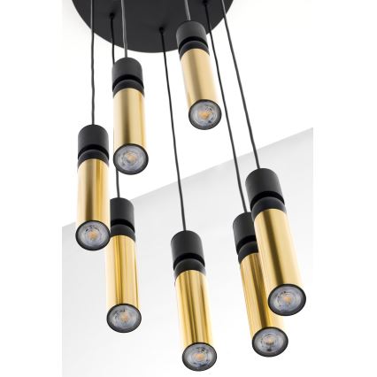 Jupiter 2018 - Chandelier on a string ALAS 7xGU10/10W/230V gold/black