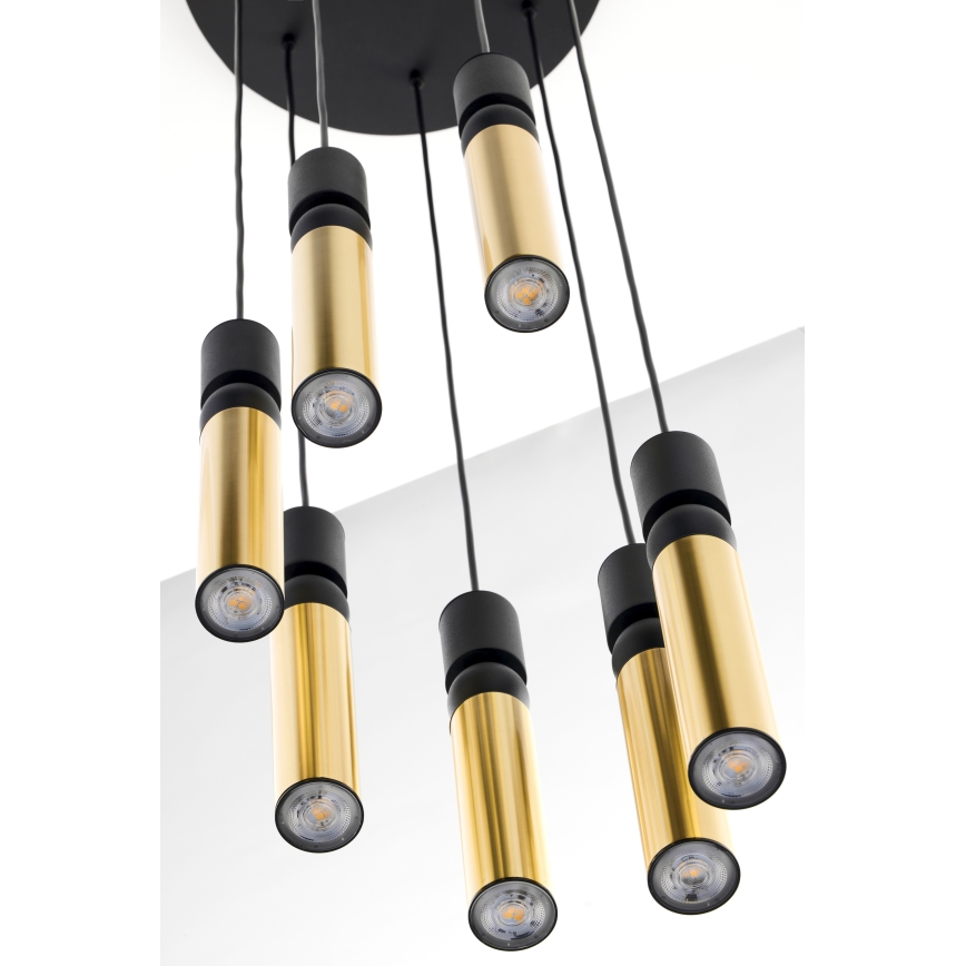 Jupiter 2018 - Chandelier on a string ALAS 7xGU10/10W/230V gold/black