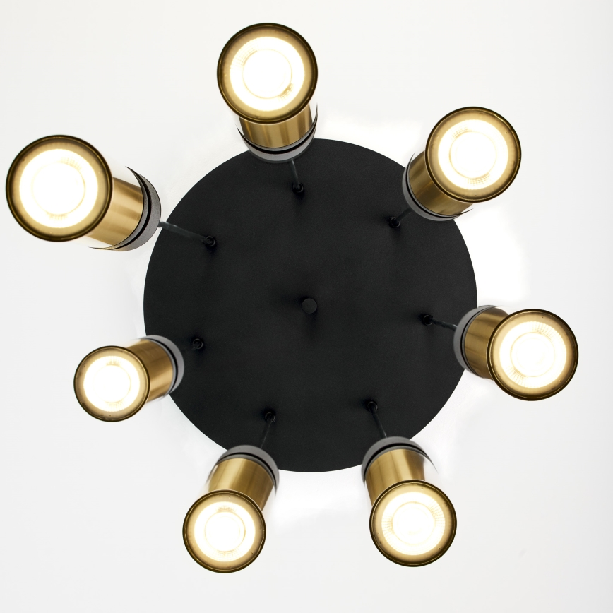Jupiter 2018 - Chandelier on a string ALAS 7xGU10/10W/230V gold/black