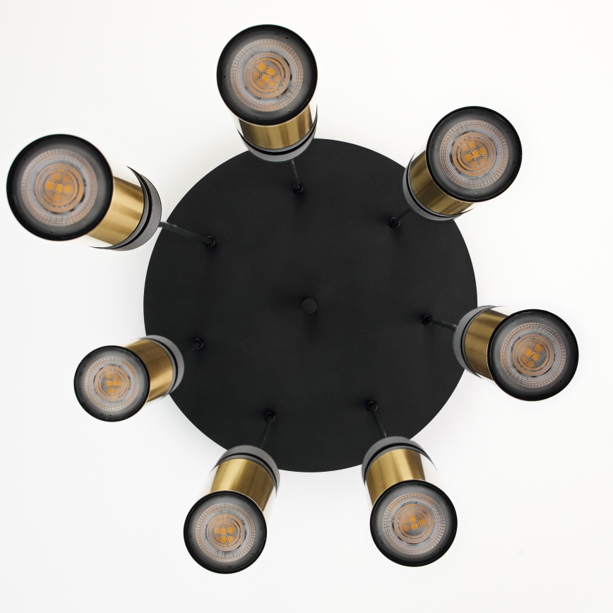 Jupiter 2018 - Chandelier on a string ALAS 7xGU10/10W/230V gold/black