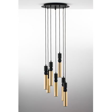 Jupiter 2018 - Chandelier on a string ALAS 7xGU10/10W/230V gold/black