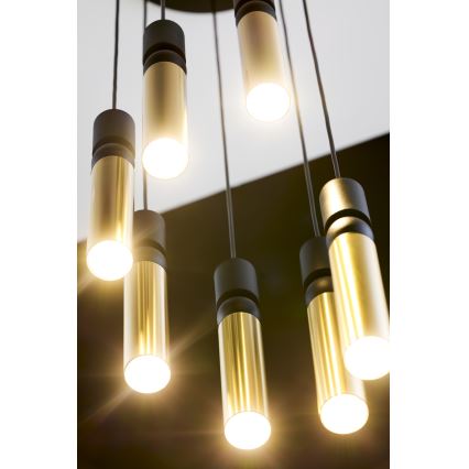 Jupiter 2018 - Chandelier on a string ALAS 7xGU10/10W/230V gold/black