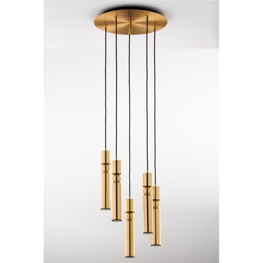 Jupiter 2020 - Chandelier on a string ALAS 5xGU10/10W/230V gold