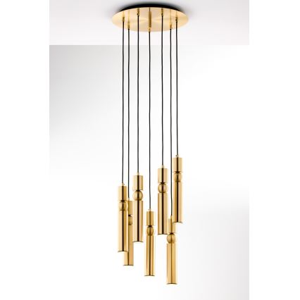 Jupiter 2021 - Chandelier on a string ALAS 7xGU10/10W/230V gold