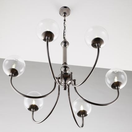 Jupiter 2022 - Chandelier on a chain BRILLANTE 6xG9/10W/230V shiny chrome
