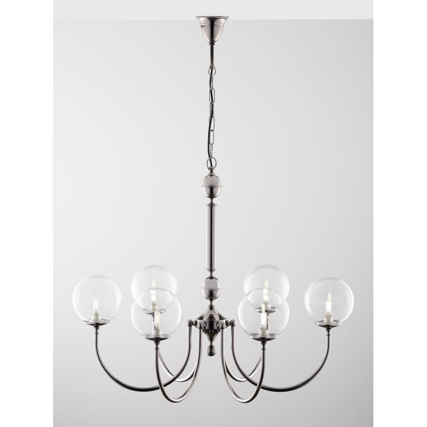 Jupiter 2022 - Chandelier on a chain BRILLANTE 6xG9/10W/230V shiny chrome