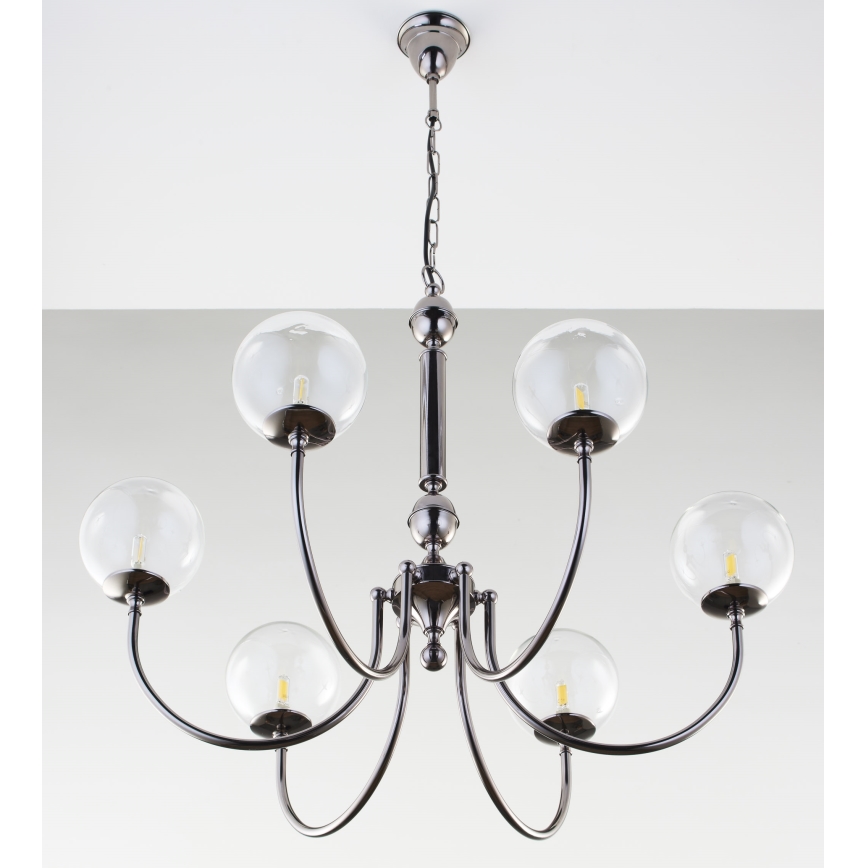 Jupiter 2022 - Chandelier on a chain BRILLANTE 6xG9/10W/230V shiny chrome