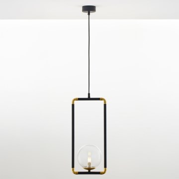 Jupiter 2023 - Chandelier on a string ZAFRA 1xG9/10W/230V black/gold/clear