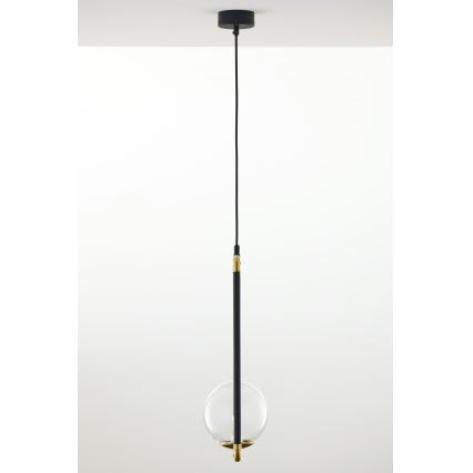 Jupiter 2023 - Chandelier on a string ZAFRA 1xG9/10W/230V black/gold/clear