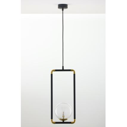 Jupiter 2023 - Chandelier on a string ZAFRA 1xG9/10W/230V black/gold/clear