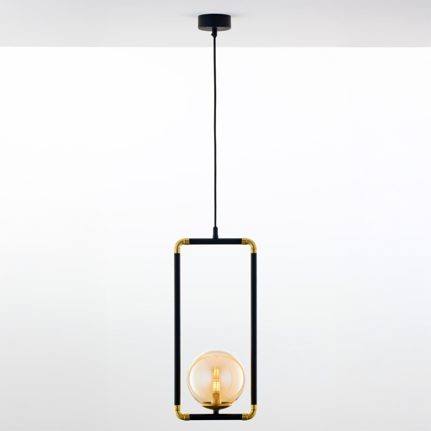 Jupiter 2024 - Chandelier on a string ZAFRA 1xG9/10W/230V black/gold/beige