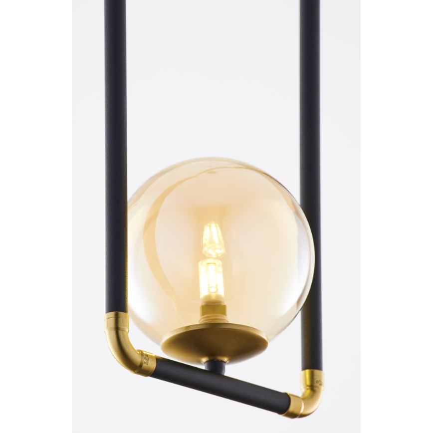 Jupiter 2024 - Chandelier on a string ZAFRA 1xG9/10W/230V black/gold/beige
