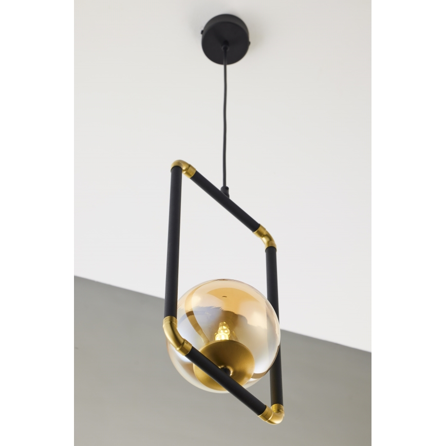 Jupiter 2024 - Chandelier on a string ZAFRA 1xG9/10W/230V black/gold/beige