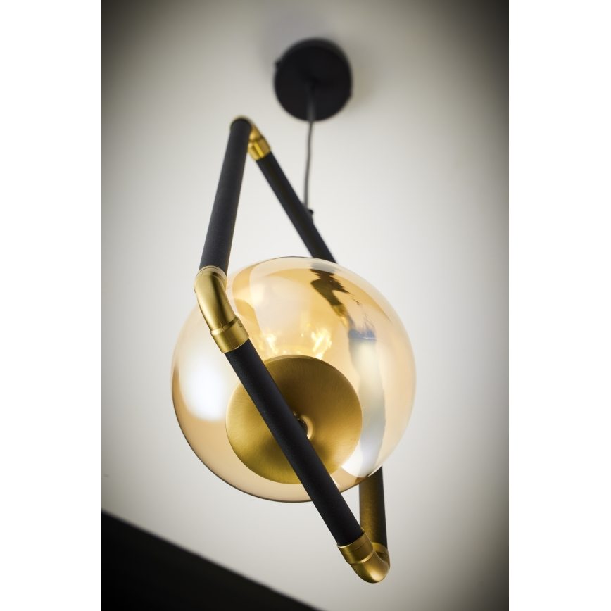 Jupiter 2024 - Chandelier on a string ZAFRA 1xG9/10W/230V black/gold/beige