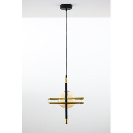 Jupiter 2025 - Chandelier on a string FIORI 1xG9/10W/230V black/gold/beige