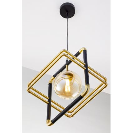 Jupiter 2025 - Chandelier on a string FIORI 1xG9/10W/230V black/gold/beige