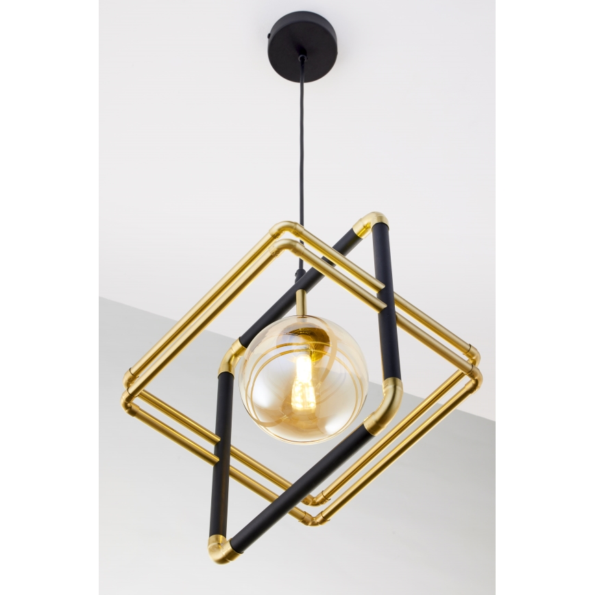 Jupiter 2025 - Chandelier on a string FIORI 1xG9/10W/230V black/gold/beige