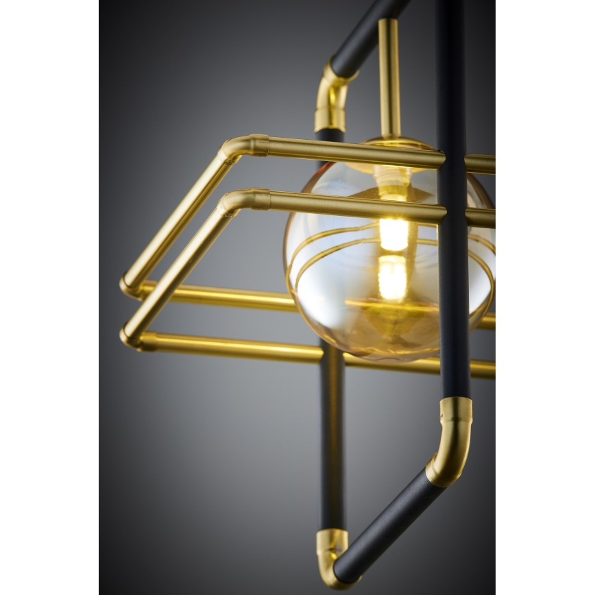 Jupiter 2025 - Chandelier on a string FIORI 1xG9/10W/230V black/gold/beige