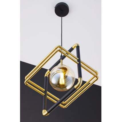Jupiter 2025 - Chandelier on a string FIORI 1xG9/10W/230V black/gold/beige