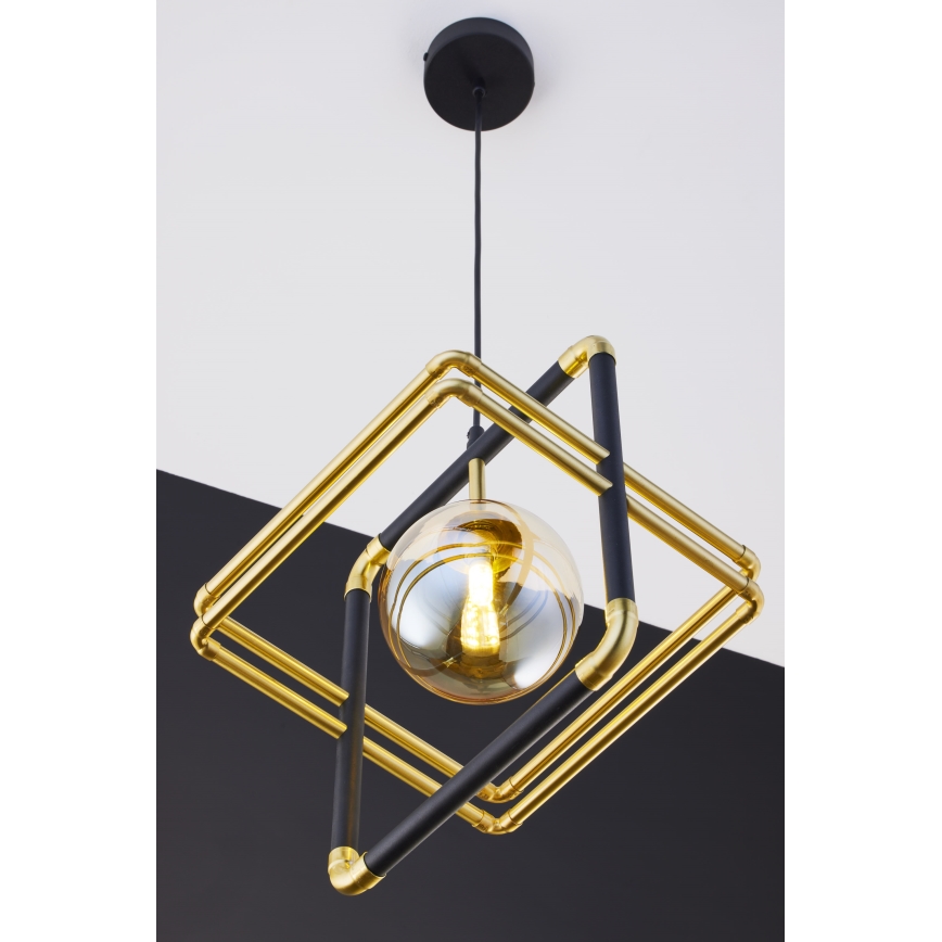 Jupiter 2025 - Chandelier on a string FIORI 1xG9/10W/230V black/gold/beige
