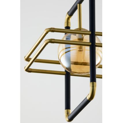 Jupiter 2025 - Chandelier on a string FIORI 1xG9/10W/230V black/gold/beige