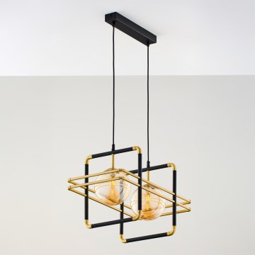 Jupiter 2026 - Chandelier on a string FIORI 2xG9/10W/230V black/gold/beige