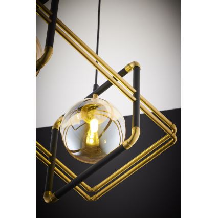 Jupiter 2026 - Chandelier on a string FIORI 2xG9/10W/230V black/gold/beige