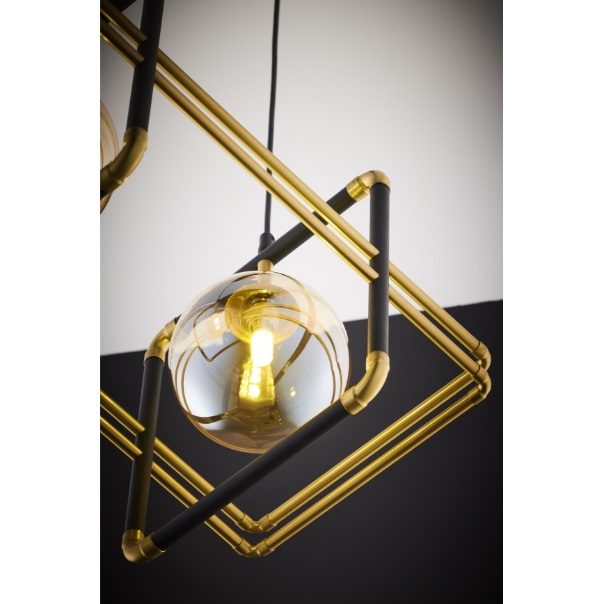 Jupiter 2026 - Chandelier on a string FIORI 2xG9/10W/230V black/gold/beige