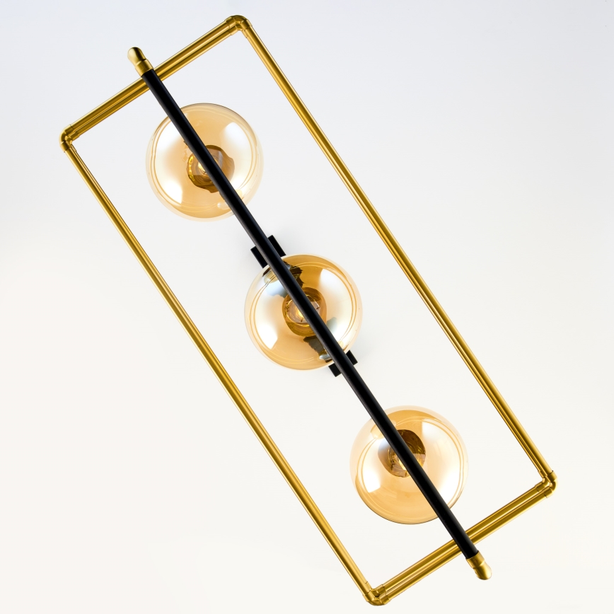 Jupiter 2027 - Chandelier on a string FIORI 3xG9/10W/230V black/gold/beige
