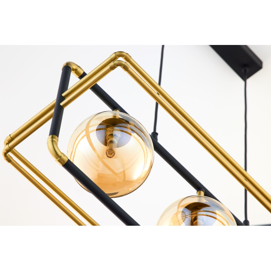 Jupiter 2027 - Chandelier on a string FIORI 3xG9/10W/230V black/gold/beige