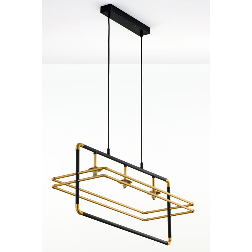 Jupiter 2027 - Chandelier on a string FIORI 3xG9/10W/230V black/gold/beige