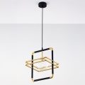 Jupiter 2028 - Chandelier on a string FIORI 1xG9/10W/230V black/gold/clear