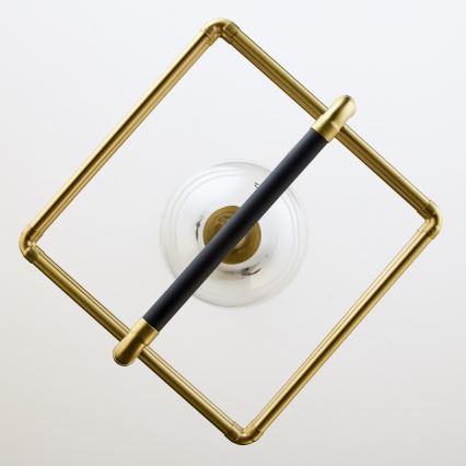 Jupiter 2028 - Chandelier on a string FIORI 1xG9/10W/230V black/gold/clear