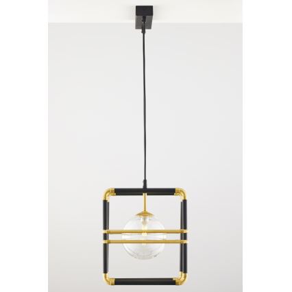 Jupiter 2029 - Chandelier on a string FIORI 2xG9/10W/230V black/gold/clear