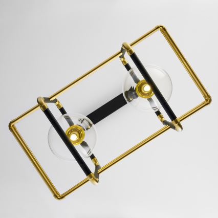 Jupiter 2029 - Chandelier on a string FIORI 2xG9/10W/230V black/gold/clear