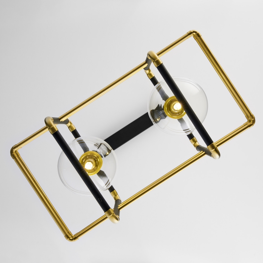 Jupiter 2029 - Chandelier on a string FIORI 2xG9/10W/230V black/gold/clear