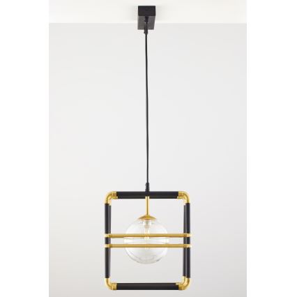Jupiter 2029 - Chandelier on a string FIORI 2xG9/10W/230V black/gold/clear