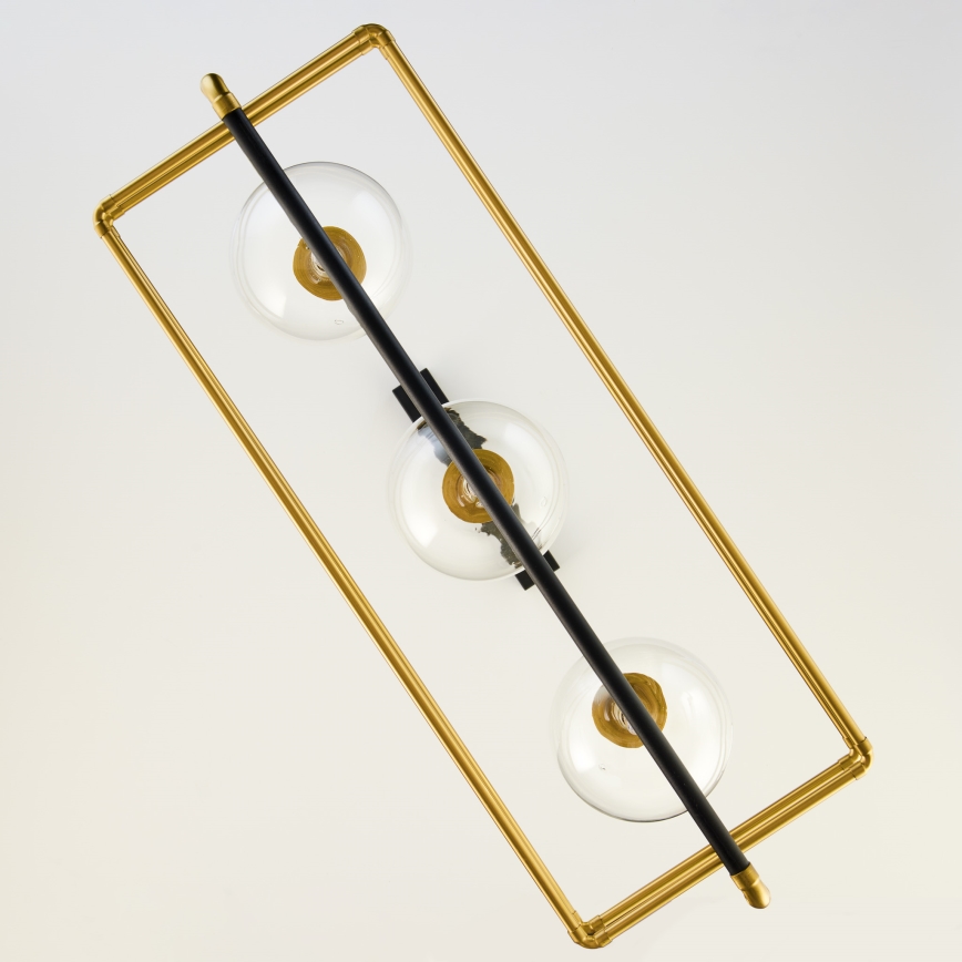 Jupiter 2030 - Chandelier on a string FIORI 3xG9/10W/230V black/gold/clear