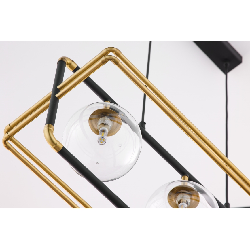Jupiter 2030 - Chandelier on a string FIORI 3xG9/10W/230V black/gold/clear