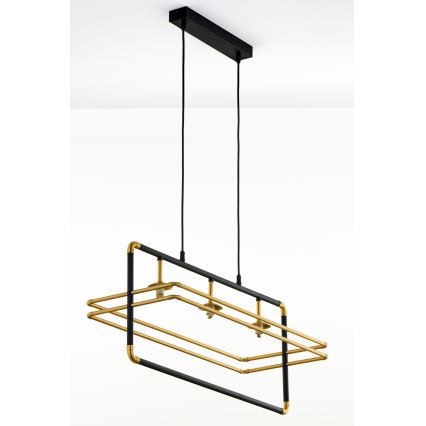 Jupiter 2030 - Chandelier on a string FIORI 3xG9/10W/230V black/gold/clear